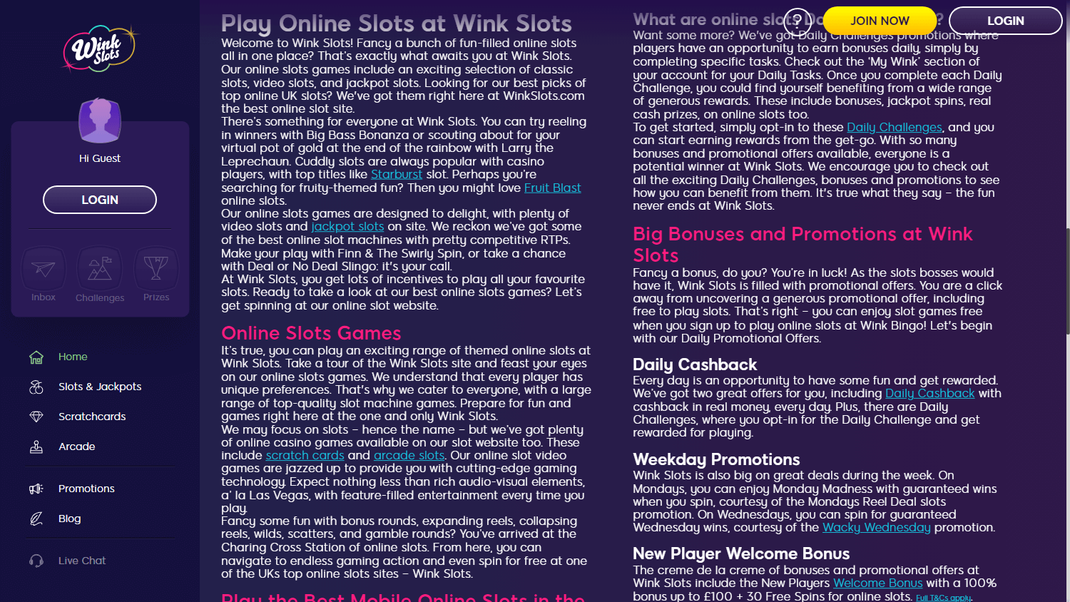 Wink Slots Casino Desktop screenshot